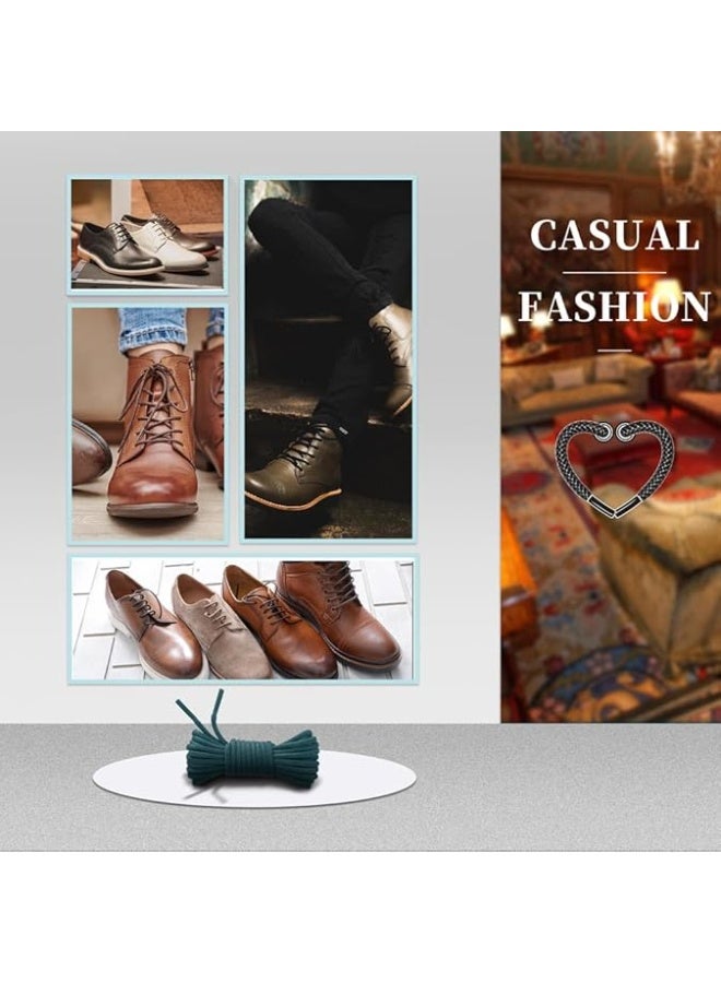 2 Pairs Waxed Round Dress Shoelaces, 1/8" Thin Formal Business Oxford Shoe Lace for Men or Women’s Chukka/Desert Boots - Image 5